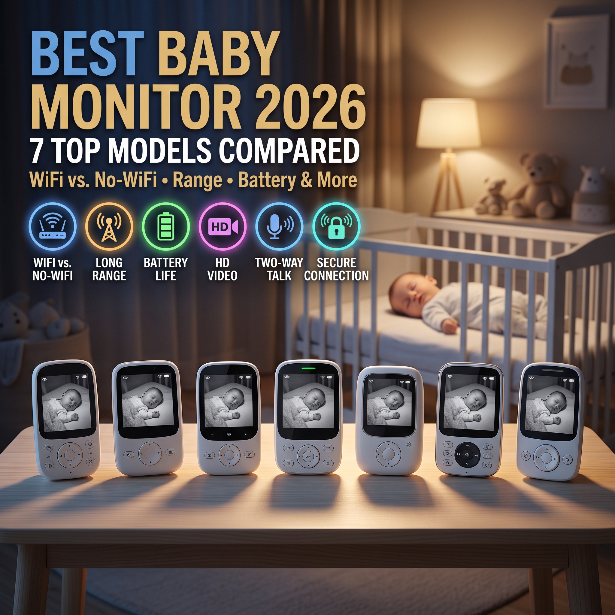 Best Baby Monitor 2026: 7 Top Models Compared (WiFi vs. No-WiFi, Range, Battery & More